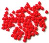 100 6mm Opaque Red Heart Beads